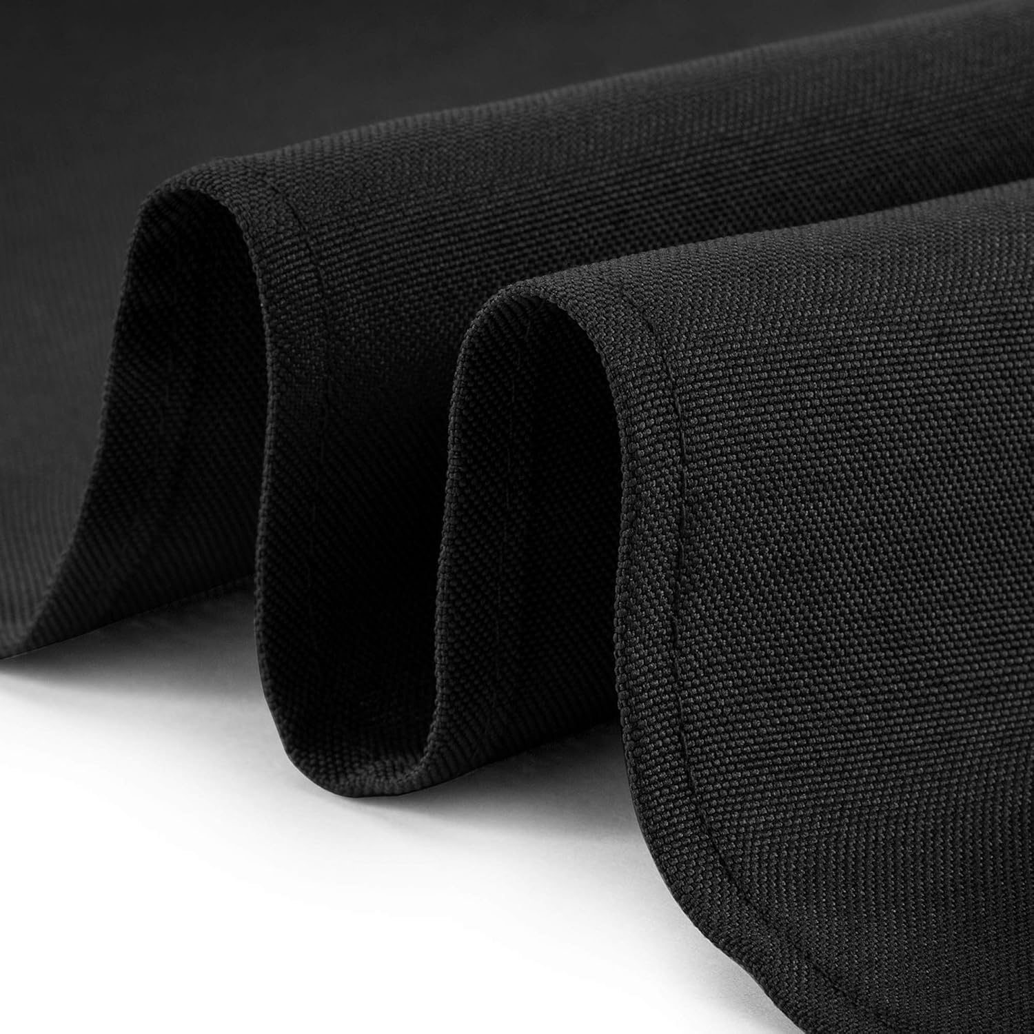 Lann's Linens - 6' Premium Fitted Tablecloth for 72" x 30" Rectangular Table - Wedding/Banquet/Trade Show - Polyester Cloth Fabric Cover - Black - Image 3