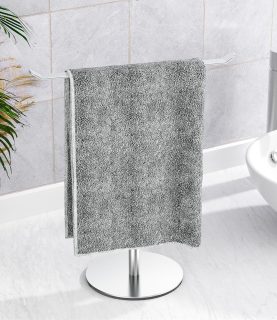 Towel Rack T-Shape Hand Towel Holder for Bathroom,Headband Holder Organizer and Bathroom Towel Racks,Kitchen Towel Rack Silver Hand Towel Holder
